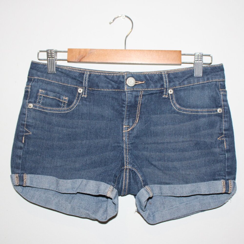 Aeropostale Midi Cuffed Jean Shorts